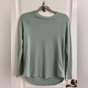 American Eagle Waffle Knit Long Sleeve Shirt